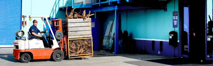 Greg on the forklift